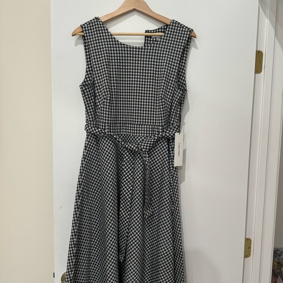 NWT CALVIN KLEIN Gingham Dress - Picture 3 of 8